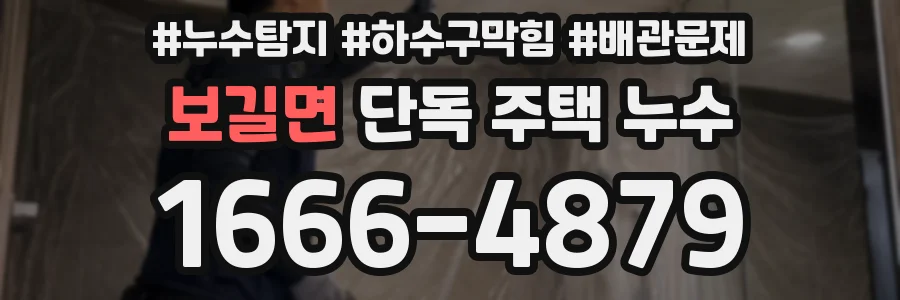 보길면 단독 주택 누수