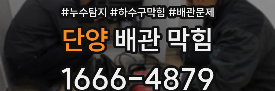 단양 배관 막힘