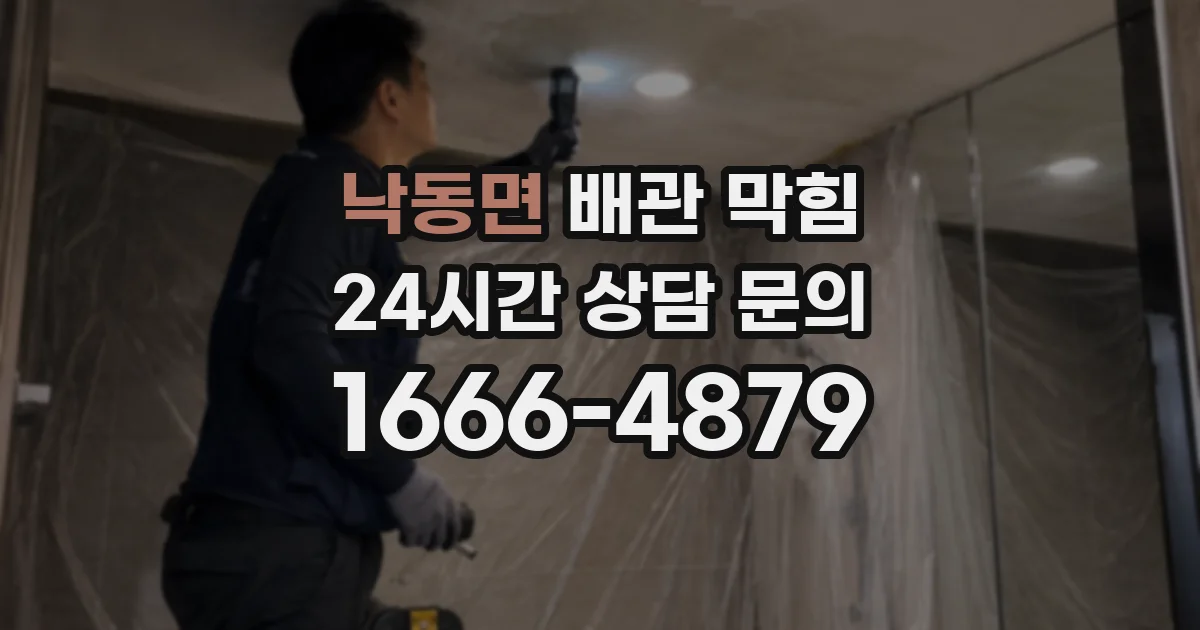 낙동면 배관 막힘