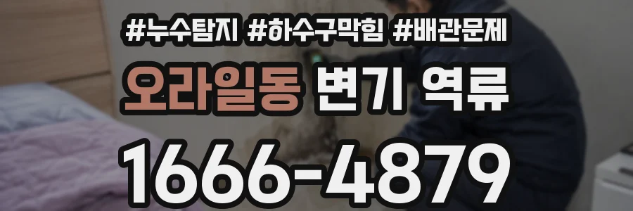 오라일동 변기 역류
