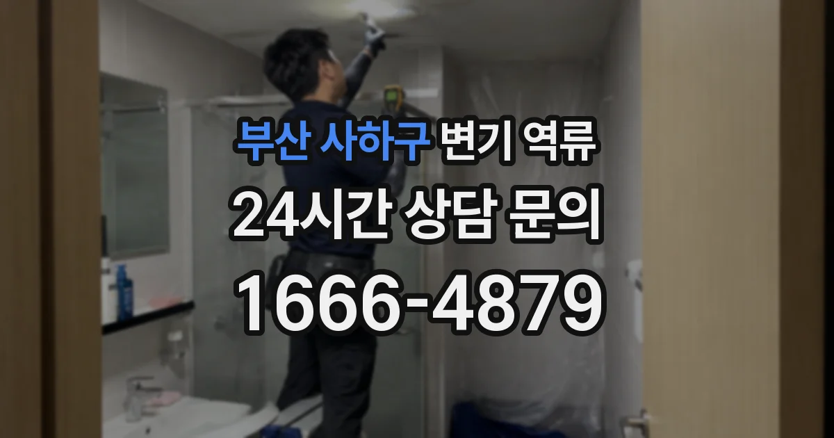 부산 사하구 변기 역류