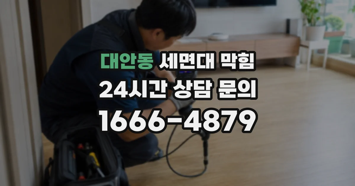 대안동 세면대 막힘