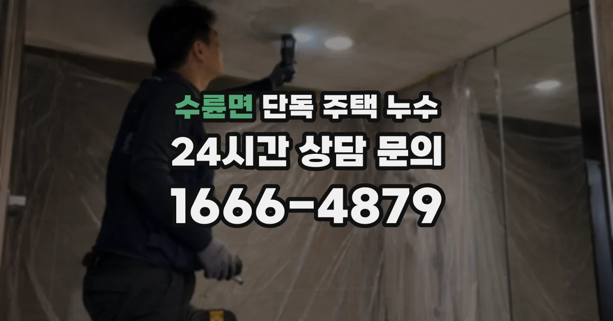 수륜면 단독 주택 누수
