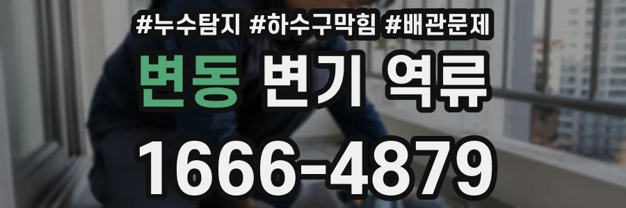 변동 변기 역류