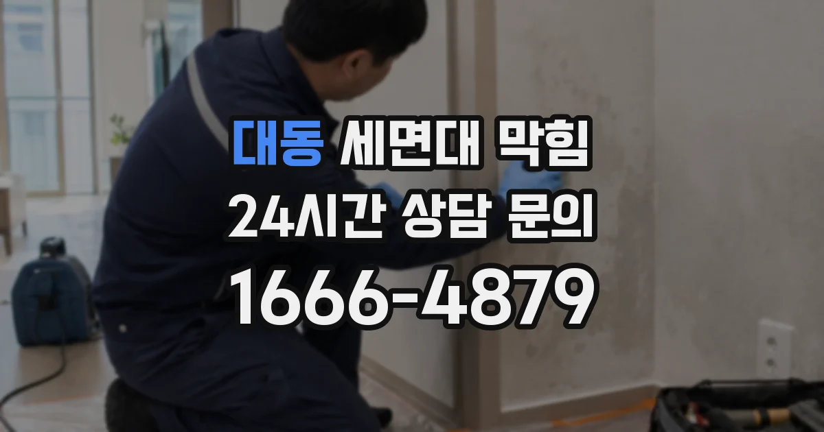 대동 세면대 막힘