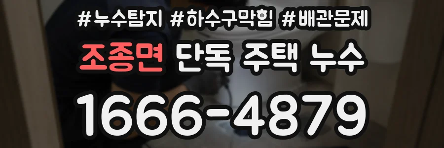 조종면 단독 주택 누수