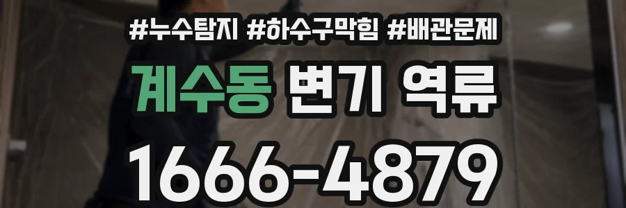 계수동 변기 역류
