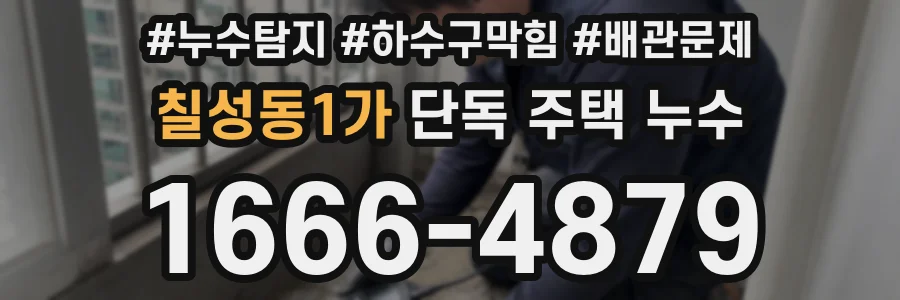 칠성동1가 단독 주택 누수