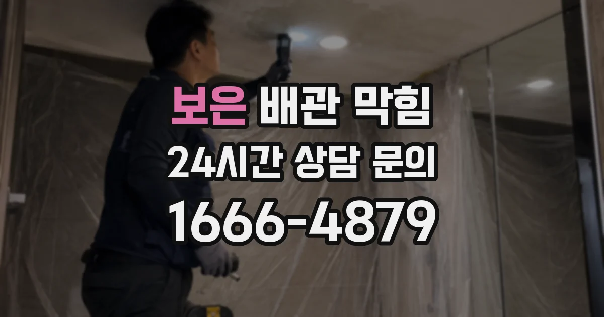 보은 배관 막힘