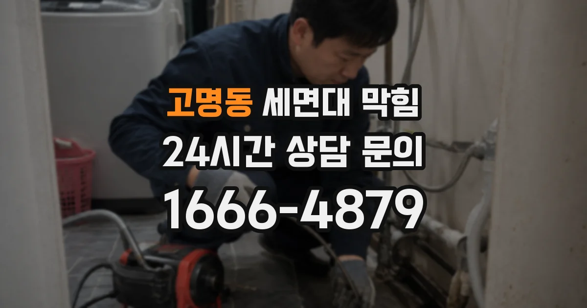 고명동 세면대 막힘