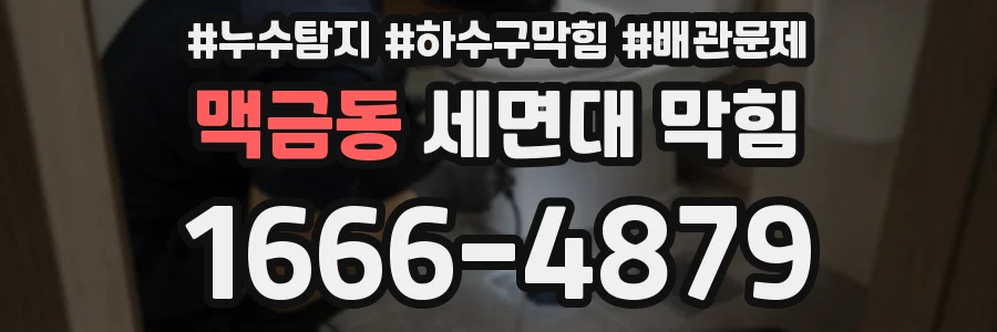 맥금동 세면대 막힘