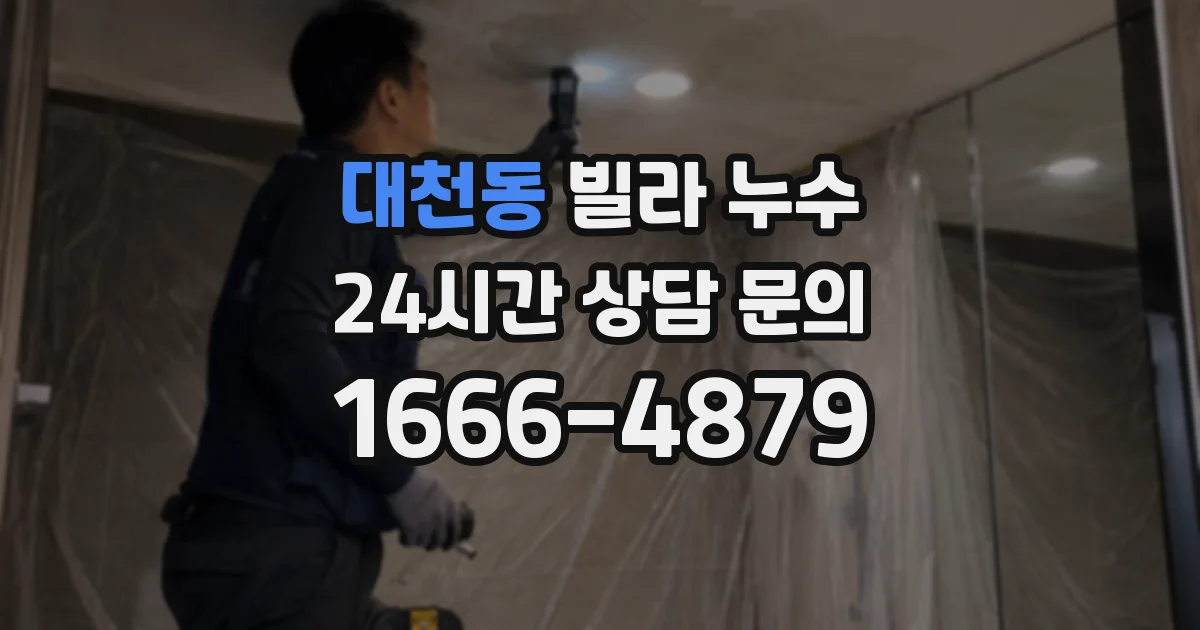 대천동 빌라 누수