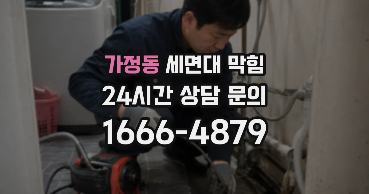 가정동 세면대 막힘
