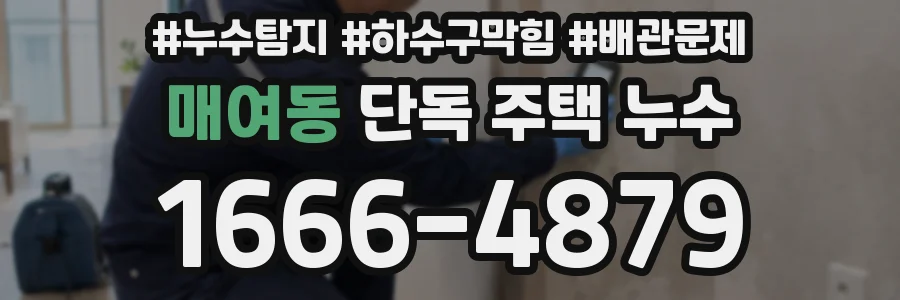 매여동 단독 주택 누수