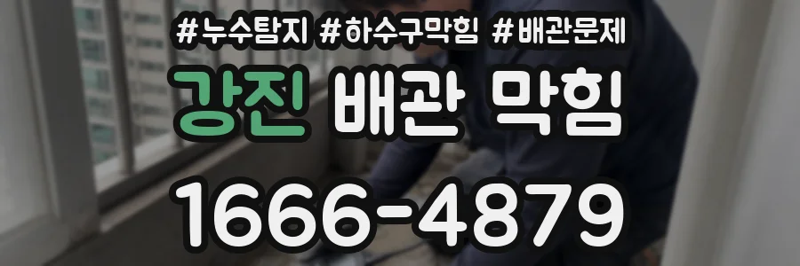 강진 배관 막힘