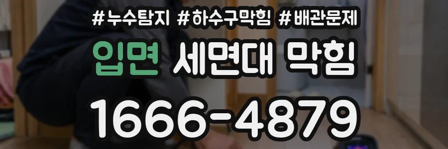 입면 세면대 막힘