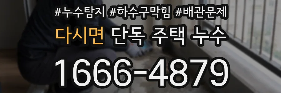 다시면 단독 주택 누수