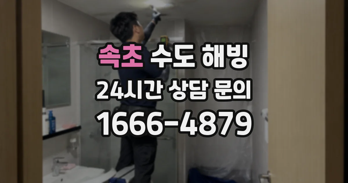 속초 수도 해빙