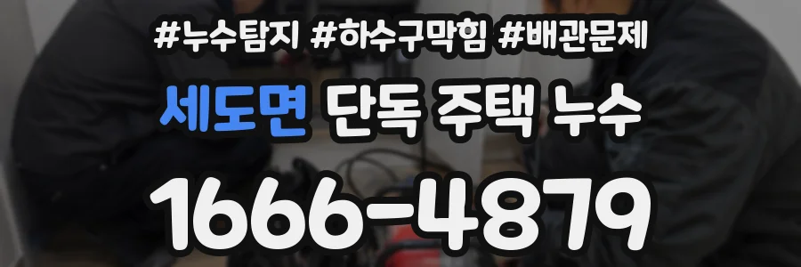 세도면 단독 주택 누수