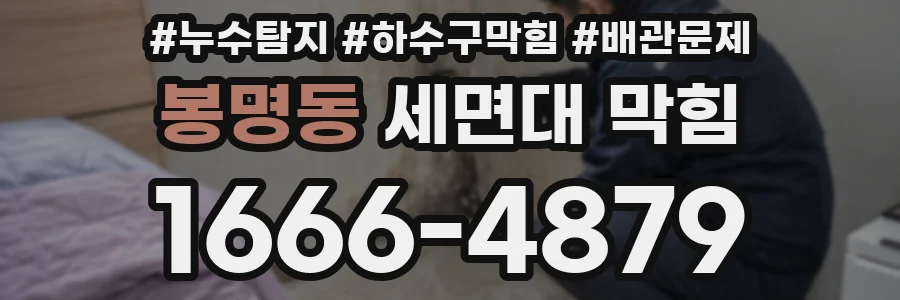 봉명동 세면대 막힘