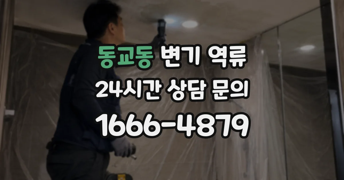 동교동 변기 역류