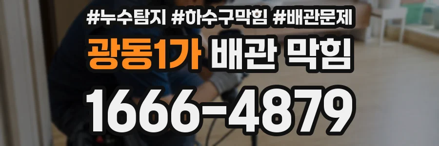 광동1가 배관 막힘