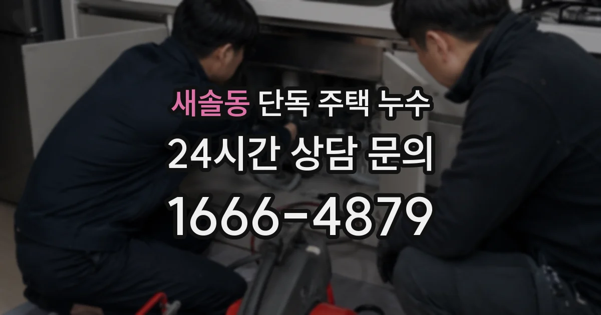 새솔동 단독 주택 누수