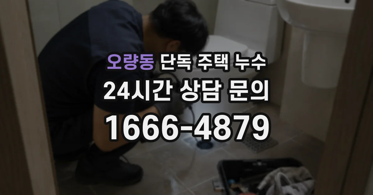 오량동 단독 주택 누수