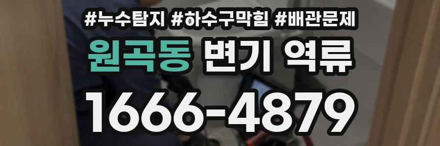 원곡동 변기 역류