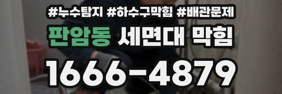 판암동 세면대 막힘