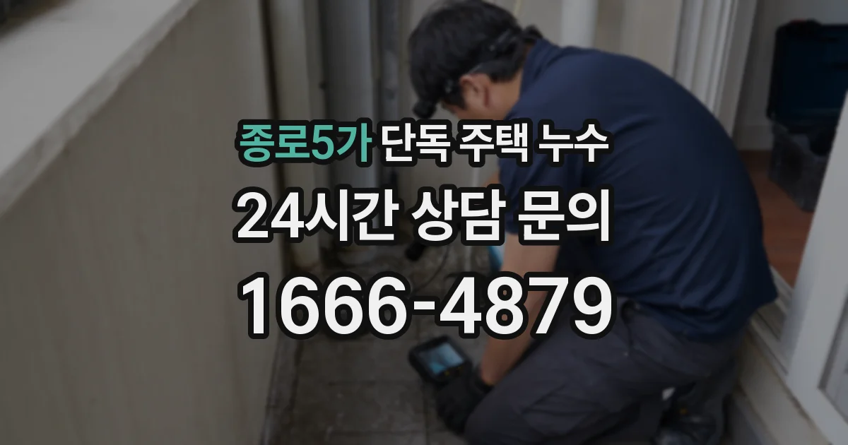 종로5가 단독 주택 누수