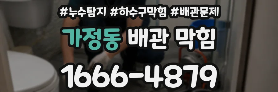 가정동 배관 막힘