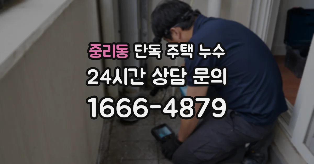 중리동 단독 주택 누수