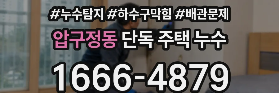 압구정동 단독 주택 누수