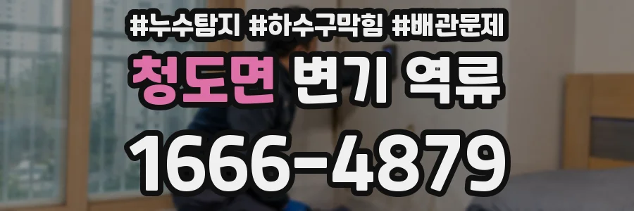 청도면 변기 역류