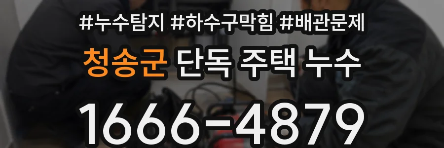 청송군 단독 주택 누수