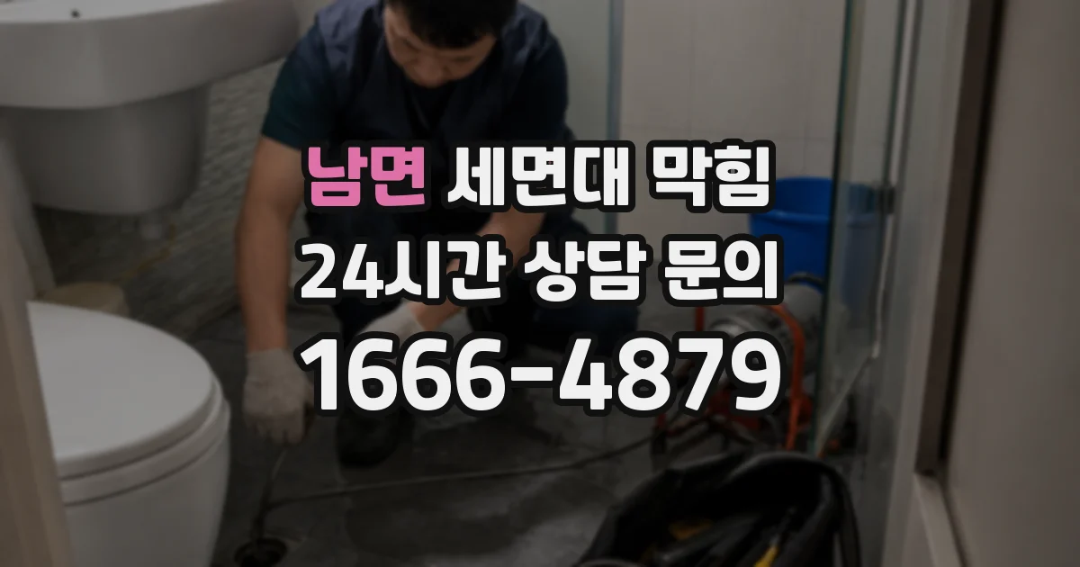 남면 세면대 막힘