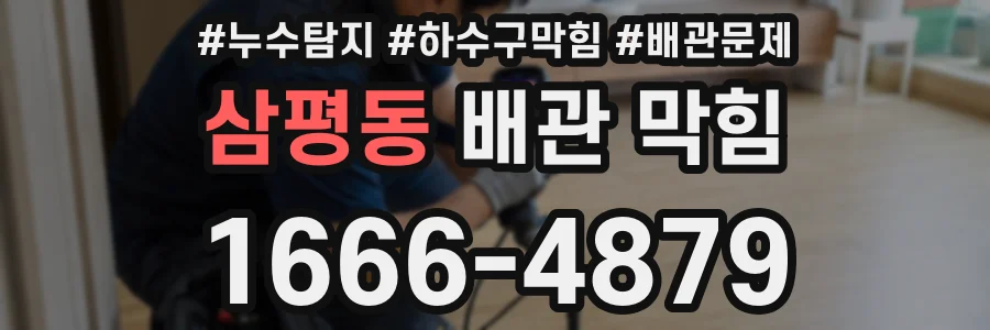 삼평동 배관 막힘