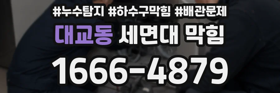 대교동 세면대 막힘