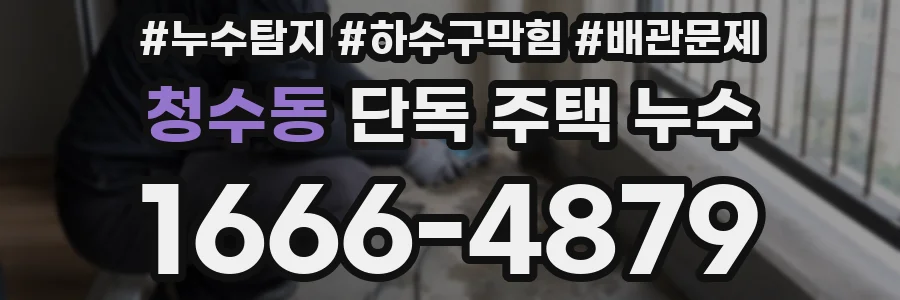 청수동 단독 주택 누수
