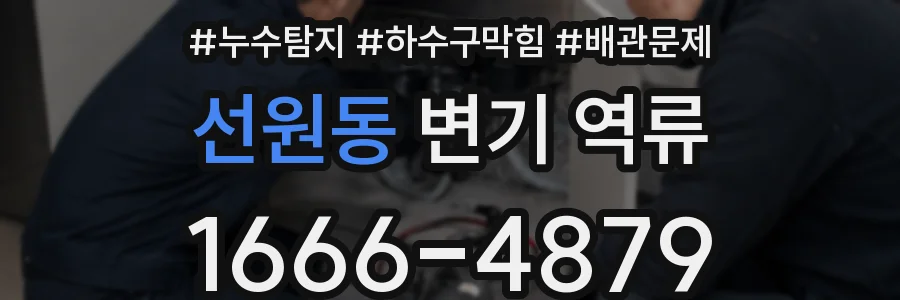 선원동 변기 역류