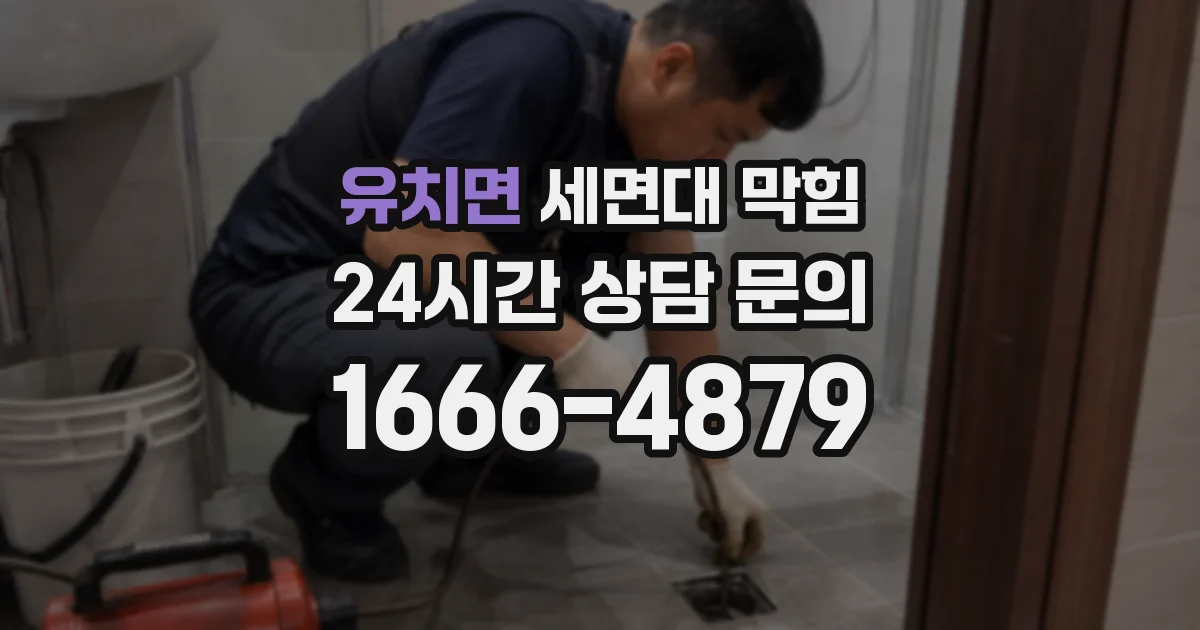 유치면 세면대 막힘