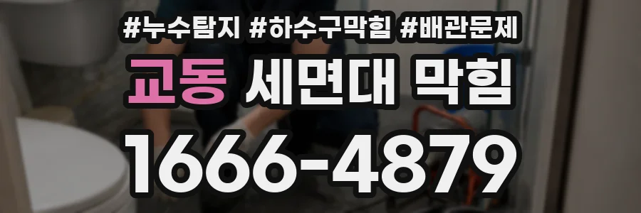 교동 세면대 막힘