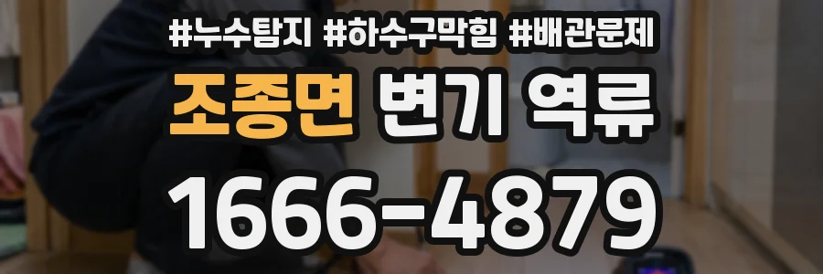 조종면 변기 역류