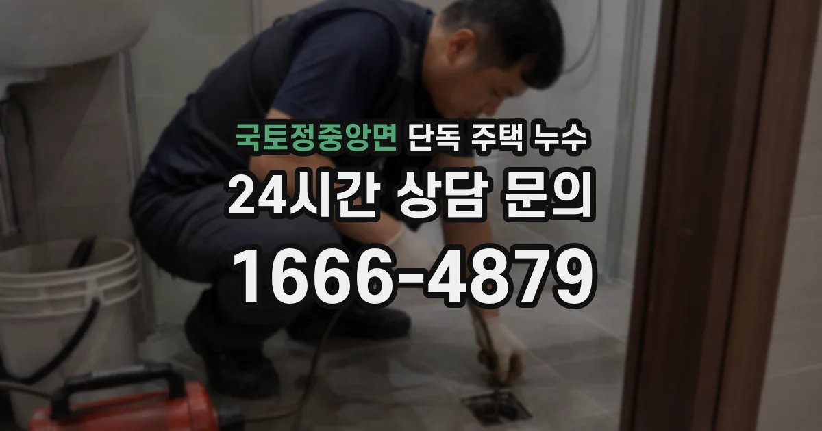 국토정중앙면 단독 주택 누수