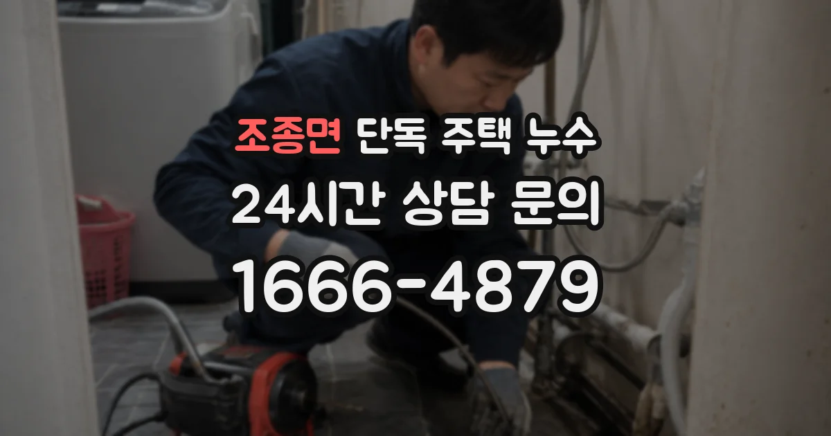 조종면 단독 주택 누수