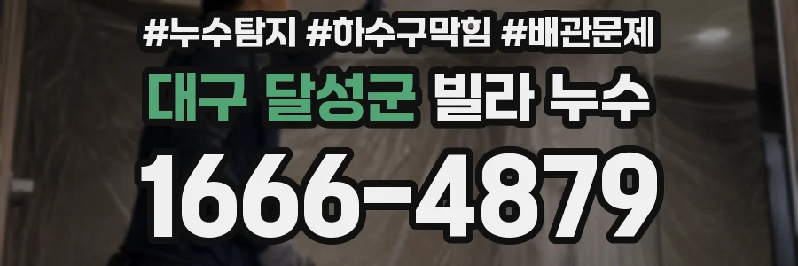 대구 달성군 빌라 누수