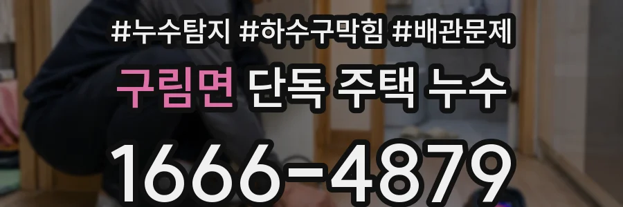구림면 단독 주택 누수