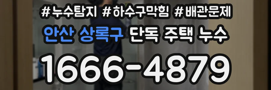 안산 상록구 단독 주택 누수