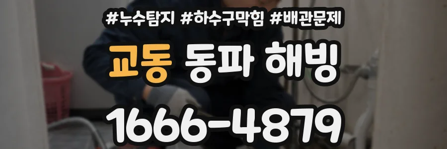 교동 동파 해빙
